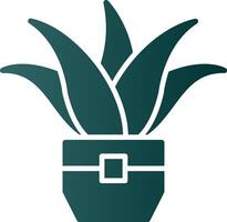 Aloe vera Glyphe Gradient Symbol vektor