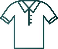 Symbol für den Verlauf der Poloshirt-Linie vektor