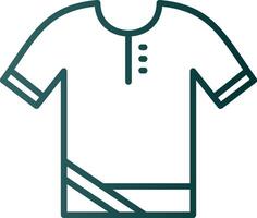 Symbol für den Verlauf der Poloshirt-Linie vektor