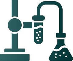 Symbol für den Glyphenverlauf der Reagenzgläser vektor