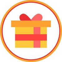 Geschenk Box eben Kreis Symbol vektor