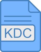 kdc Datei Format Linie gefüllt Blau Symbol vektor