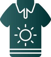 Symbol für den Gradienten der T-Shirt-Glyphe vektor