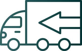 Symbol für den Gradienten der LKW-Linie vektor