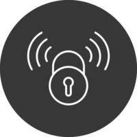 Sicherheitslinie invertiert multi Kreis vpn Linie invertiert Symbol Design vektor