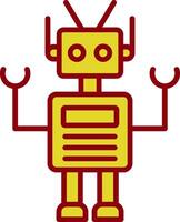 Roboter Jahrgang Symbol Design vektor