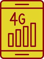 4g Jahrgang Symbol Design vektor