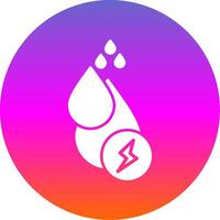 Wasser Energie Glyphe Gradient Kreis Symbol Design vektor