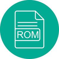 Rom Datei Format multi Farbe Kreis Symbol vektor