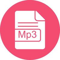 mp3 Datei Format multi Farbe Kreis Symbol vektor