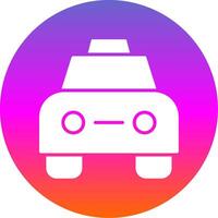 Taxi Glyphe Gradient Kreis Symbol Design vektor