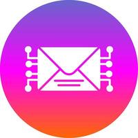 Mail Glyphe Gradient Kreis Symbol Design vektor