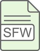 sfw Datei Format Stutfohlen Symbol Design vektor