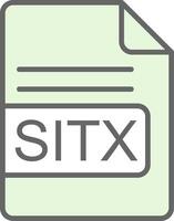 sitx Datei Format Stutfohlen Symbol Design vektor