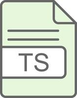 ts Datei Format Stutfohlen Symbol Design vektor