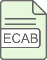 ecab fil formatera fylla ikon design vektor