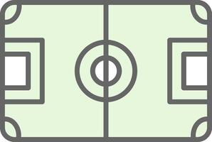 Fußball Feld Stutfohlen Symbol Design vektor