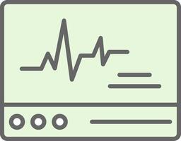 EKG Monitor Stutfohlen Symbol Design vektor