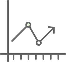 pil Diagram fylla ikon design vektor