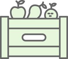 frukt låda fylla ikon design vektor