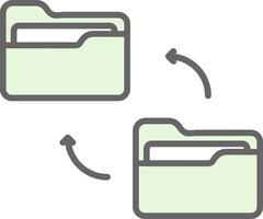 Mappe Stutfohlen Symbol Design vektor