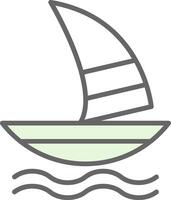 Windsurfen Stutfohlen Symbol Design vektor