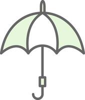 Regenschirm Stutfohlen Symbol Design vektor