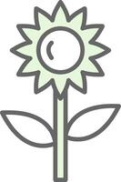 Sonnenblume Stutfohlen Symbol Design vektor