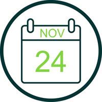 November Linie Kreis Symbol Design vektor