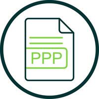 ppp Datei Format Linie Kreis Symbol Design vektor