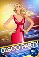 Nachtclub-Party-Poster vektor