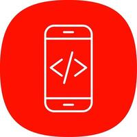 App Entwicklung Linie Kurve Symbol Design vektor