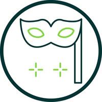 Maske Linie Kreis Symbol Design vektor