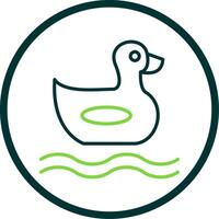 Ente Linie Kreis Symbol Design vektor