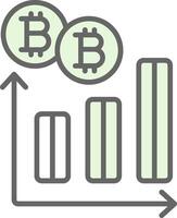 Bitcoin Graph Stutfohlen Symbol Design vektor