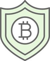 Bitcoin sichern Stutfohlen Symbol Design vektor