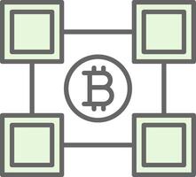 blockchain blockchain fylla ikon design vektor