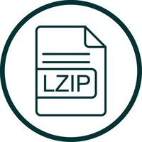 lzip fil formatera linje cirkel ikon design vektor