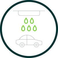 Auto waschen Linie Kreis Symbol Design vektor