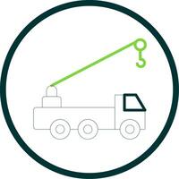 Kran LKW Linie Kreis Symbol Design vektor