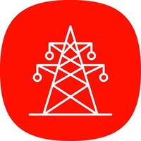 elektrisch Turm Linie Kurve Symbol Design vektor