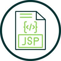 jsp Linie Kreis Symbol Design vektor