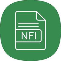 nfi Datei Format Linie Kurve Symbol Design vektor
