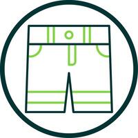 kurze Hose Linie Kreis Symbol Design vektor