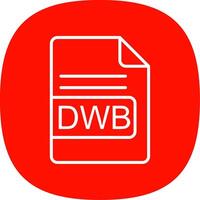 dwb fil formatera linje kurva ikon design vektor