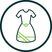 Kleid Linie Kreis Symbol Design vektor