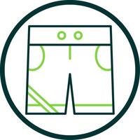 kurze Hose Linie Kreis Symbol Design vektor