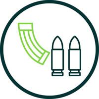 Munition Linie Kreis Symbol Design vektor