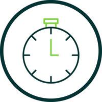 Timer Linie Kreis Symbol Design vektor