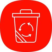 recyceln Behälter Linie Kurve Symbol Design vektor